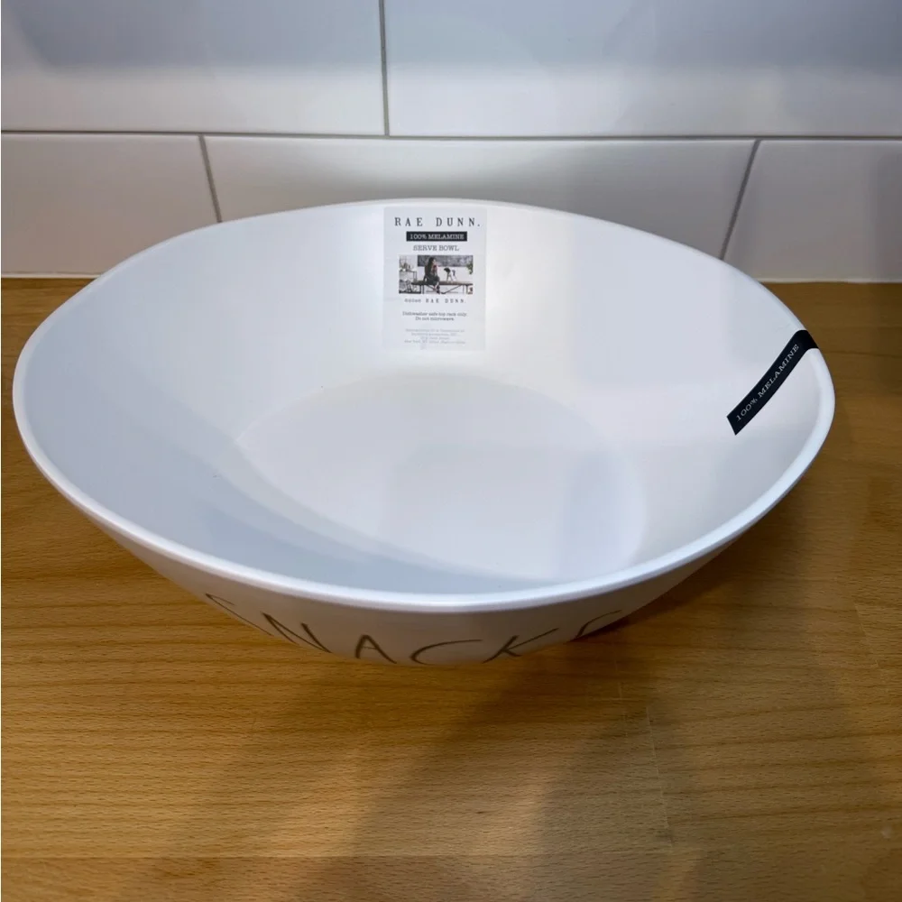 Rae Dunn SNACKS‎ Melamine Serving Bowl | NWT